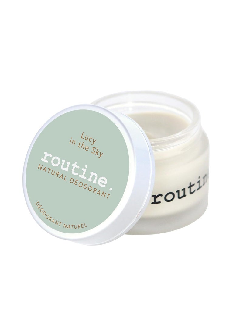 Routine Natural Deodorant Lucy In The Sky (Vegan: No Beeswax) Deo Jar | 2 Fluid Oz. Natural Deodorant | Aluminum Free Natural Deodorant For Women & Men (Cream Jar Formula)