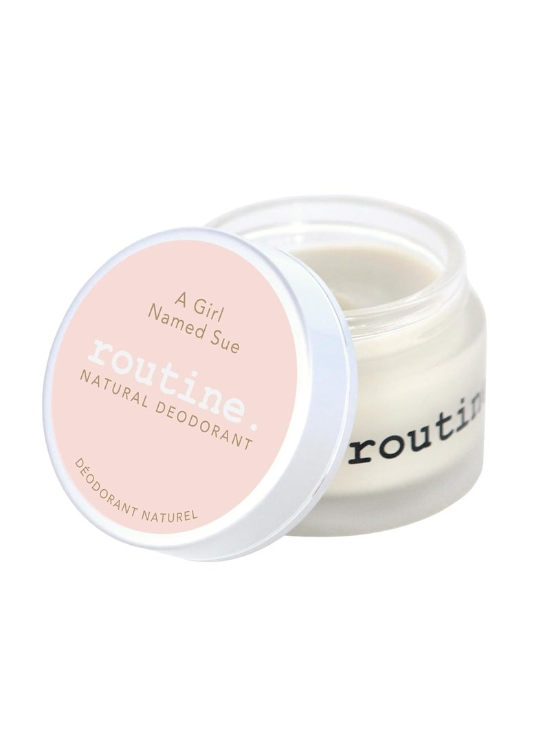 Routine Natural Deodorant A Girl Named Sue (Reduced Baking Soda) Deo Jar | 2 Fluid Oz. Natural Deodorant | Aluminum Free Natural Deodorant For Women & Men (Cream Jar Formula)
