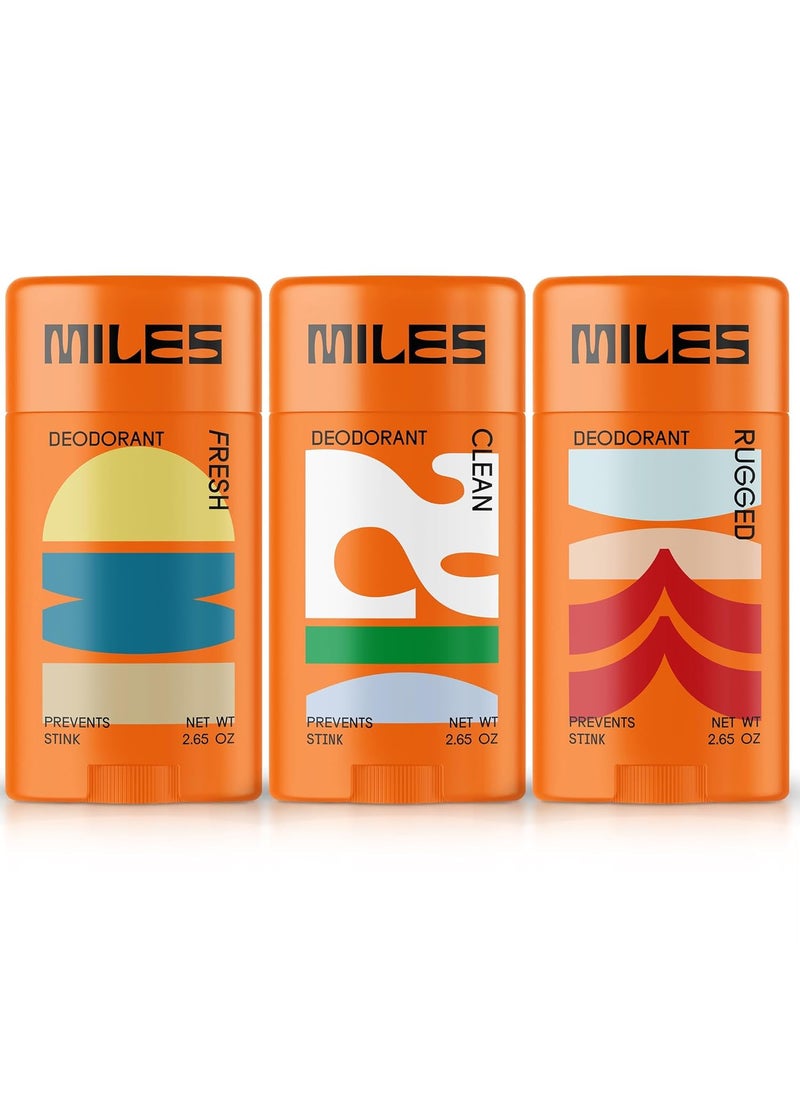 Miles Kids Deodorant for Boys and Girls - Aluminum Free Deodorant for Kids and Teens, Natural, Hypoallergenic, Made in USA (Variety Pack, 3-Pack)