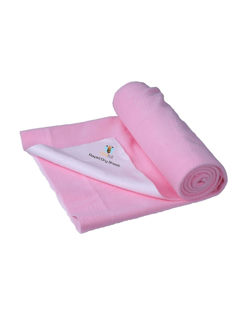 beetot New Born Baby Rapid Dry Sheet Urine Sheet for New Born Babies Baby Bed Protector Sheet Waterproof mat Large Light Pink