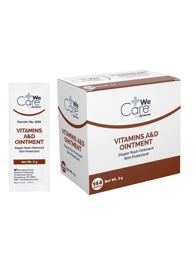 Dynarex 268883 Vitamins A & D Ointment, White, 5g Packet, Pack of 144