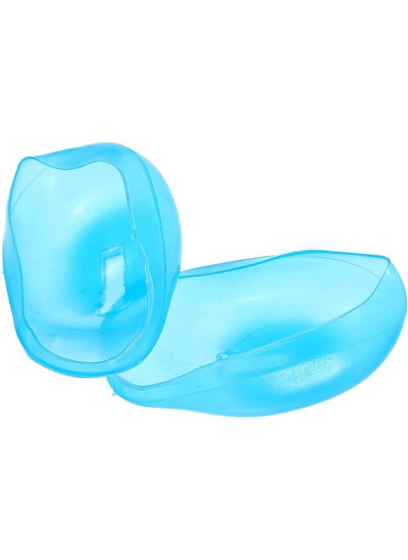 HEALLILY Ear Protection Tool Silicone Ear Shield Soft Ear Protector Cover for Hair Salon Dye Hair 1 Pair(Sky Blue)