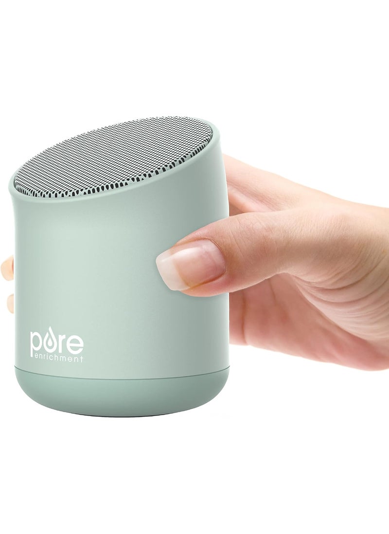 Pure Enrichment Wave Mini Zen Soothing Sound Machine - Portable Sound Machine for Yoga Studios, Travel & Sleep - 6 Relaxing Sounds, Optional Timer & Rechargeable Lithium Battery (Tranquil Green)