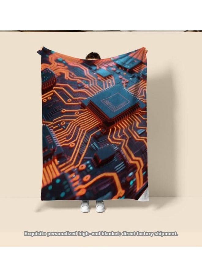 Children's or student cartoon flannel thin blanket (warm and comfortable, suitable for sleep, games) 100cm*150cm - 1001