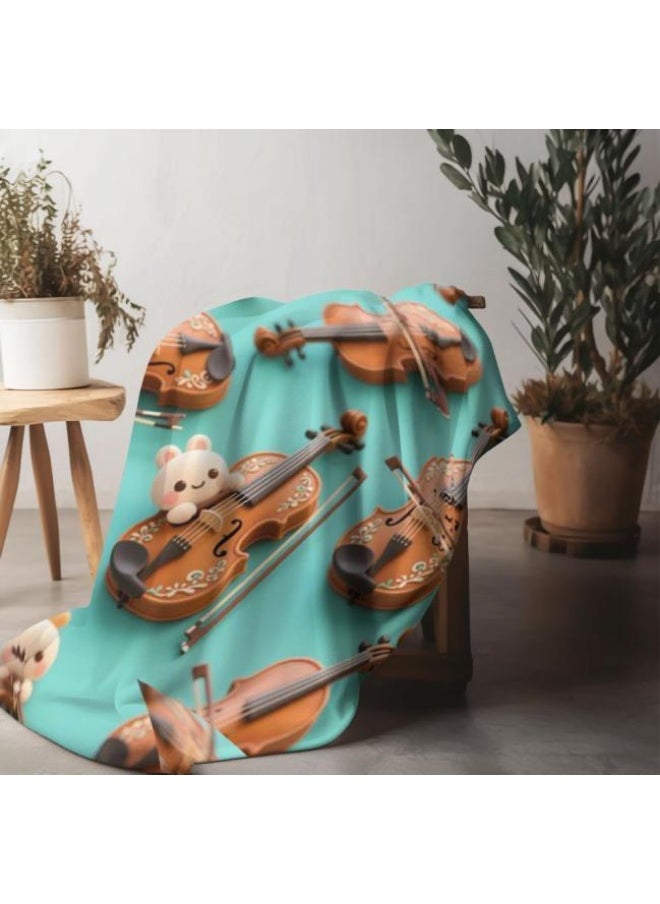 Children's or student cartoon flannel thin blanket (warm and comfortable, suitable for sleep, games) 100cm*150cm - 1071