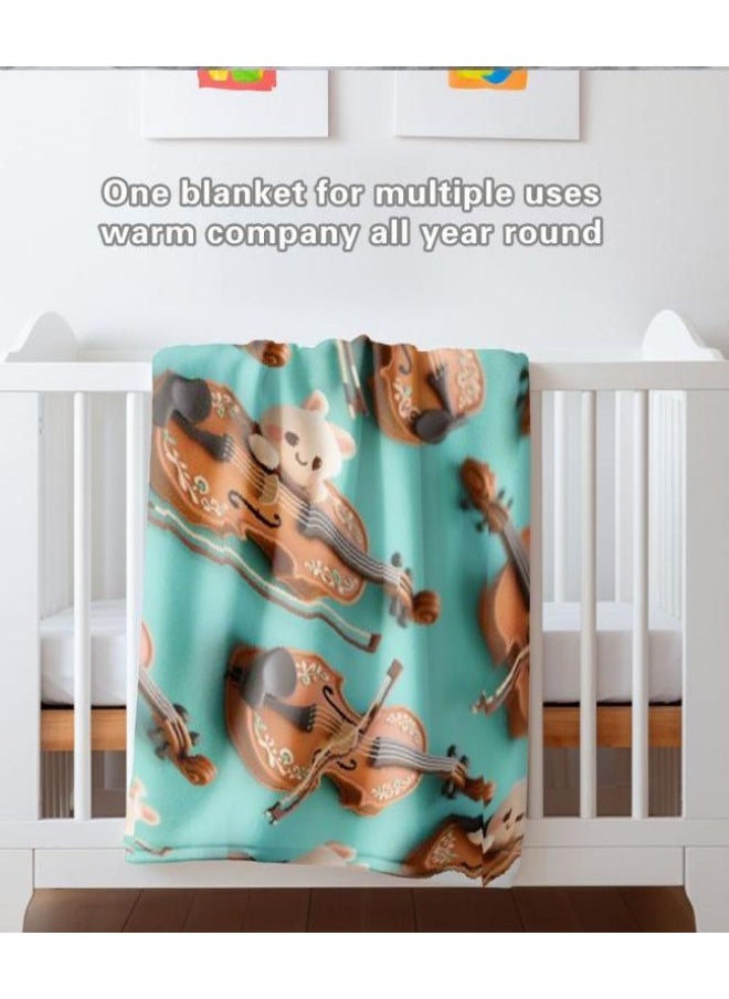 Children's or student cartoon flannel thin blanket (warm and comfortable, suitable for sleep, games) 100cm*150cm - 1071