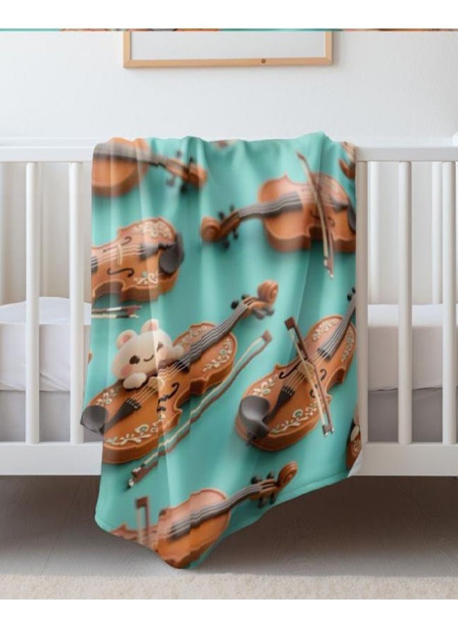 Children's or student cartoon flannel thin blanket (warm and comfortable, suitable for sleep, games) 100cm*150cm - 1071