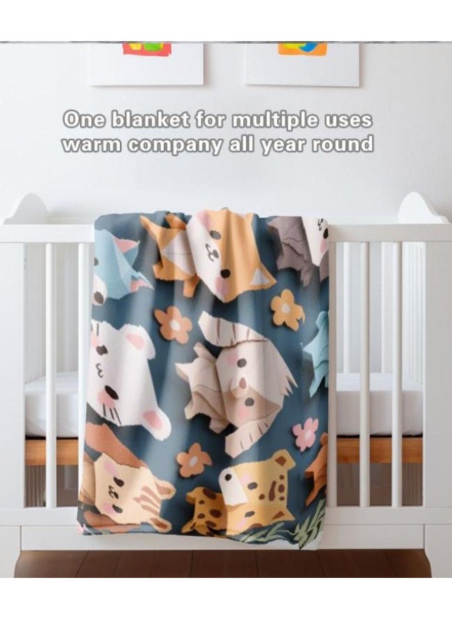 Children's or student cartoon flannel thin blanket (warm and comfortable, suitable for sleep, games) 100cm*150cm - 1061