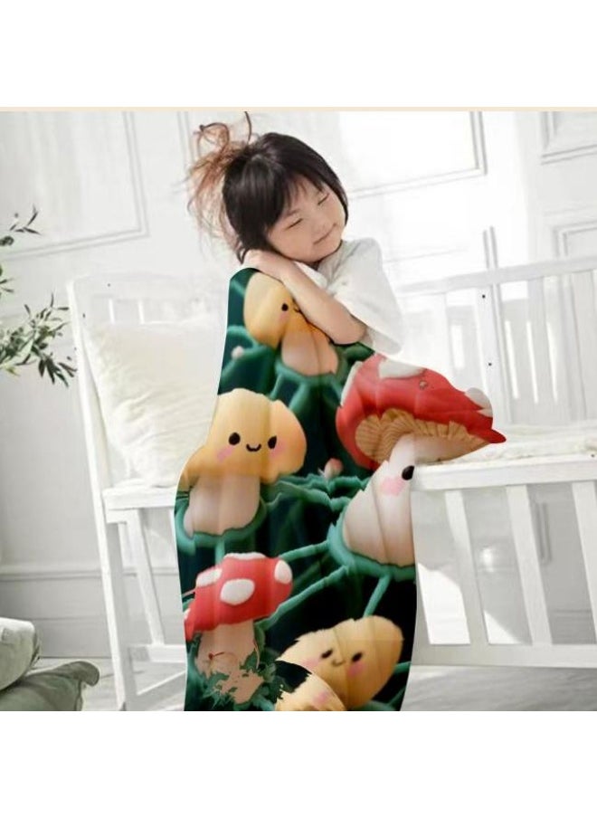 Children's or student cartoon flannel thin blanket (warm and comfortable, suitable for sleep, games) 100cm*150cm - 654