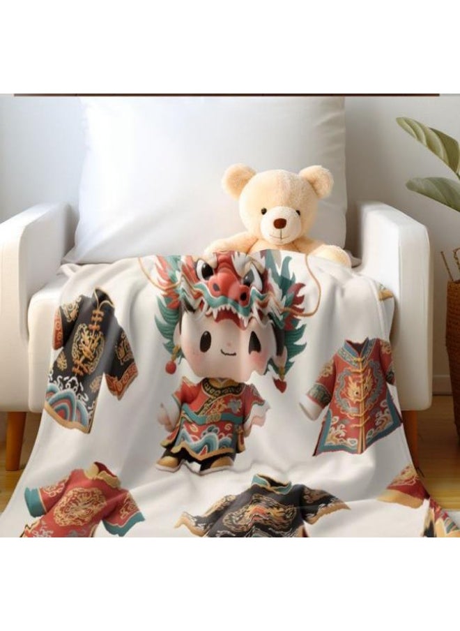 Children's or student cartoon flannel thin blanket (warm and comfortable, suitable for sleep, games) 100cm*150cm - 637