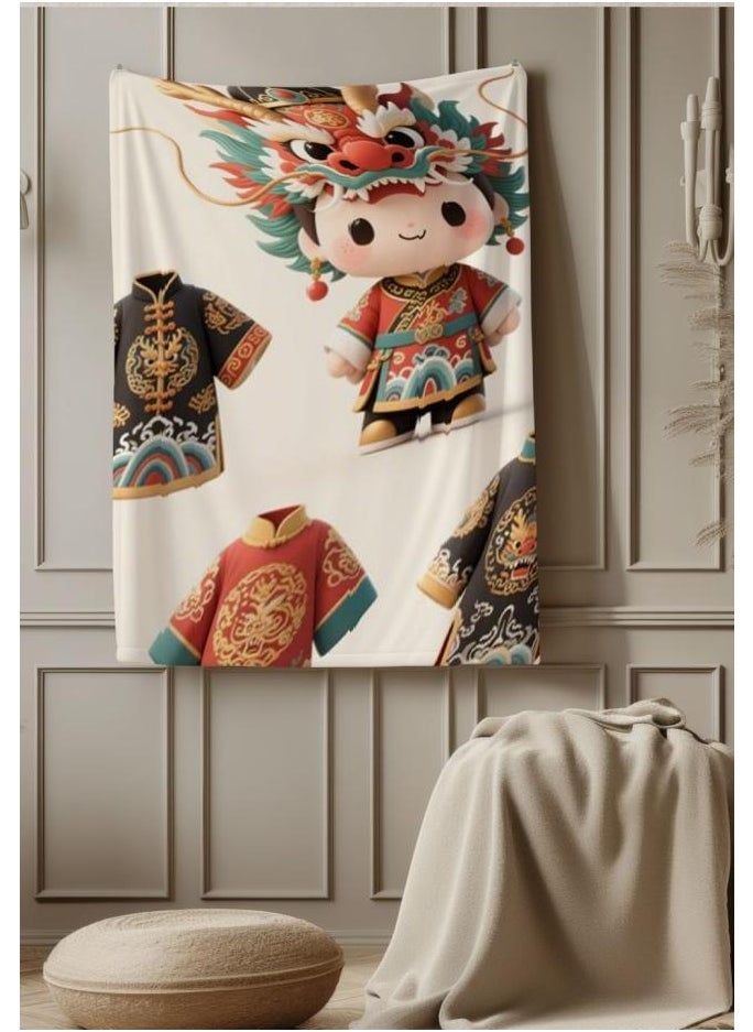 Children's or student cartoon flannel thin blanket (warm and comfortable, suitable for sleep, games) 100cm*150cm - 637