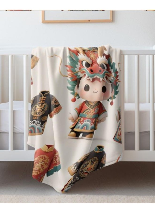 Children's or student cartoon flannel thin blanket (warm and comfortable, suitable for sleep, games) 100cm*150cm - 637