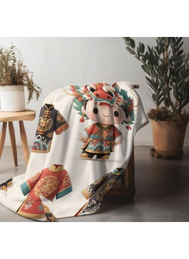 Children's or student cartoon flannel thin blanket (warm and comfortable, suitable for sleep, games) 100cm*150cm - 637