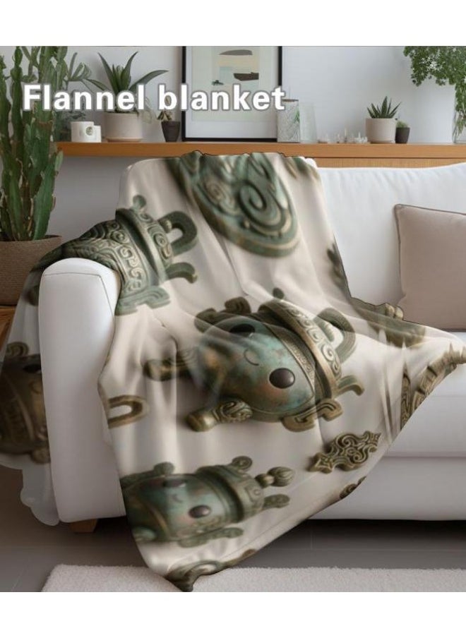 Children's or student cartoon flannel thin blanket (warm and comfortable, suitable for sleep, games) 100cm*150cm - 571