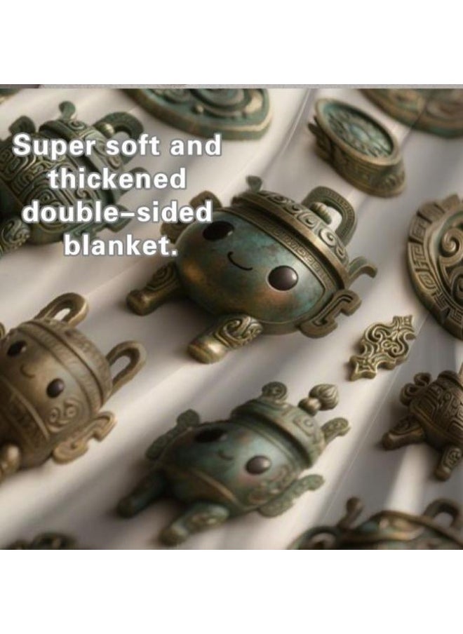 Children's or student cartoon flannel thin blanket (warm and comfortable, suitable for sleep, games) 100cm*150cm - 571