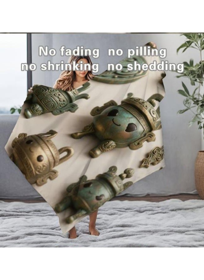 Children's or student cartoon flannel thin blanket (warm and comfortable, suitable for sleep, games) 100cm*150cm - 571