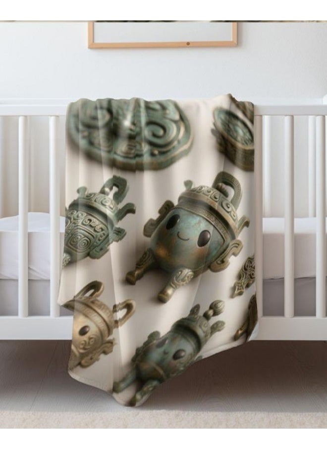 Children's or student cartoon flannel thin blanket (warm and comfortable, suitable for sleep, games) 100cm*150cm - 571