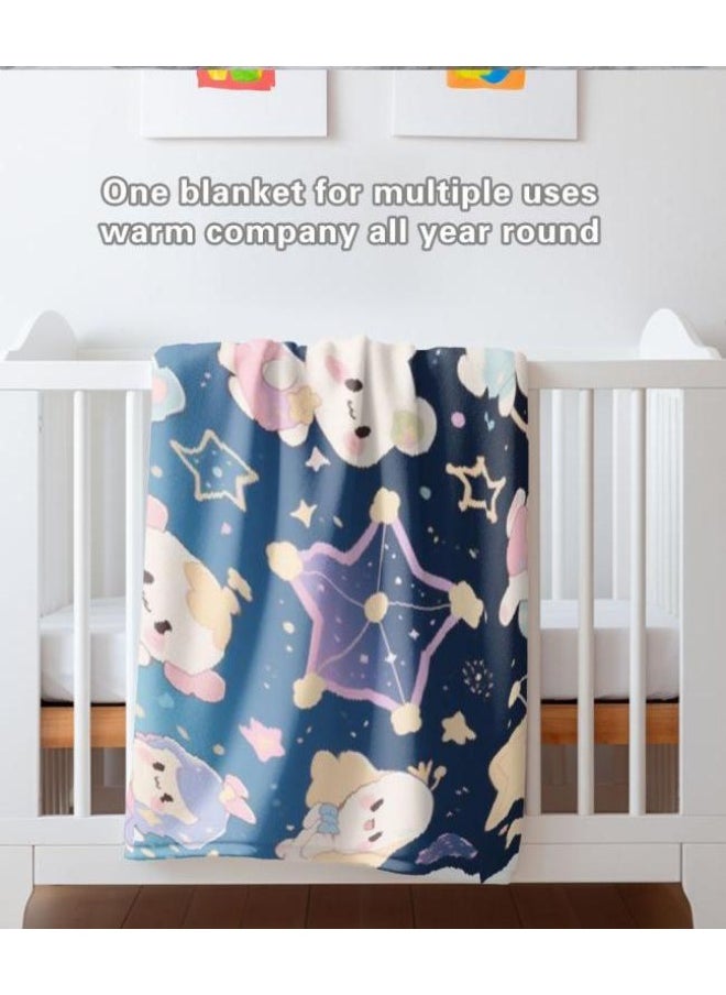 Children's or student cartoon flannel thin blanket (warm and comfortable, suitable for sleep, games) 100cm*150cm - 506