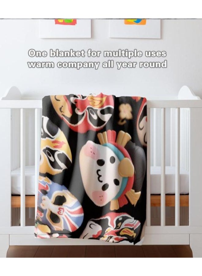 Children's or student cartoon flannel thin blanket (warm and comfortable, suitable for sleep, games) 100cm*150cm - 465