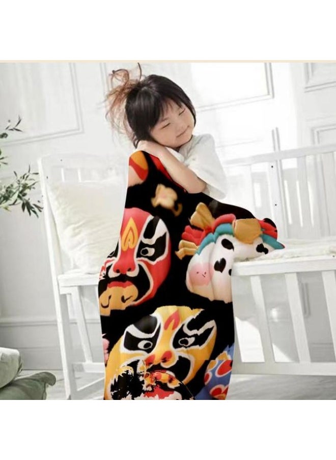 Children's or student cartoon flannel thin blanket (warm and comfortable, suitable for sleep, games) 100cm*150cm - 465
