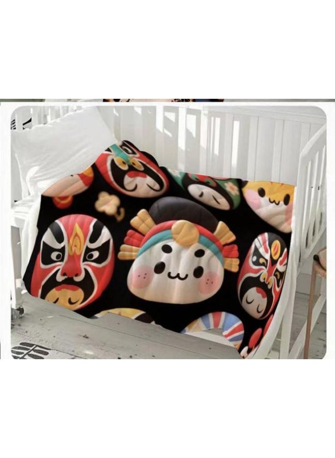 Children's or student cartoon flannel thin blanket (warm and comfortable, suitable for sleep, games) 100cm*150cm - 465