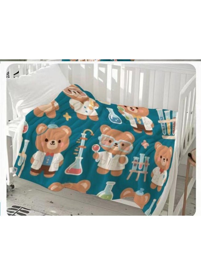 Children's or student cartoon flannel thin blanket (warm and comfortable, suitable for sleep, games) 100cm*150cm - 433