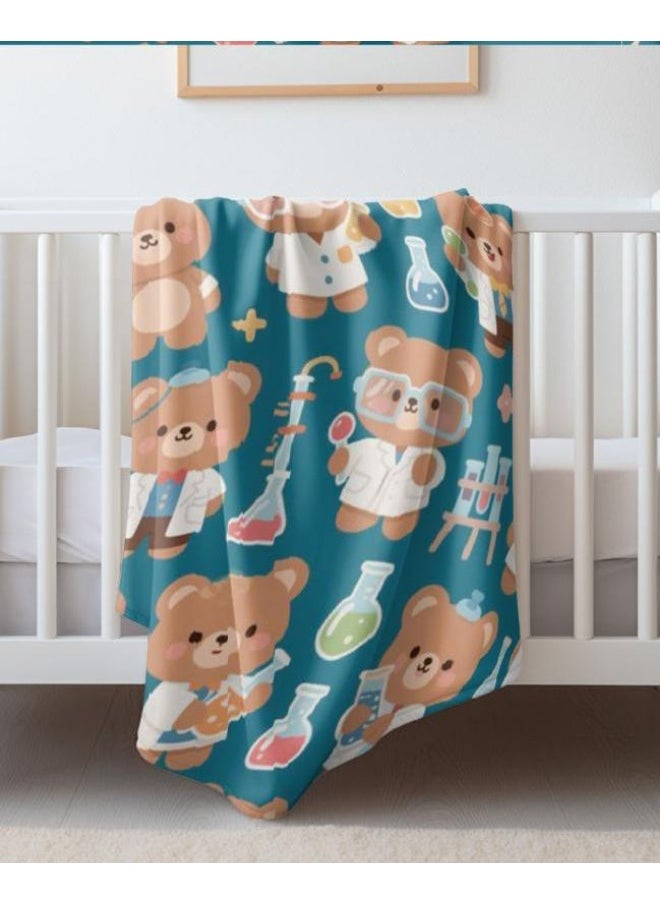 Children's or student cartoon flannel thin blanket (warm and comfortable, suitable for sleep, games) 100cm*150cm - 433