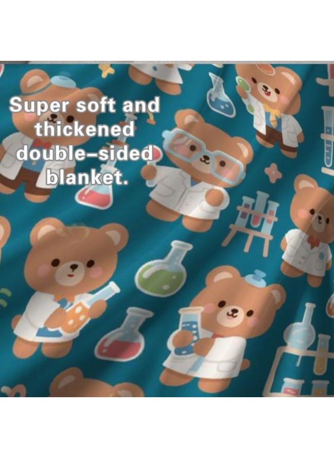 Children's or student cartoon flannel thin blanket (warm and comfortable, suitable for sleep, games) 100cm*150cm - 433