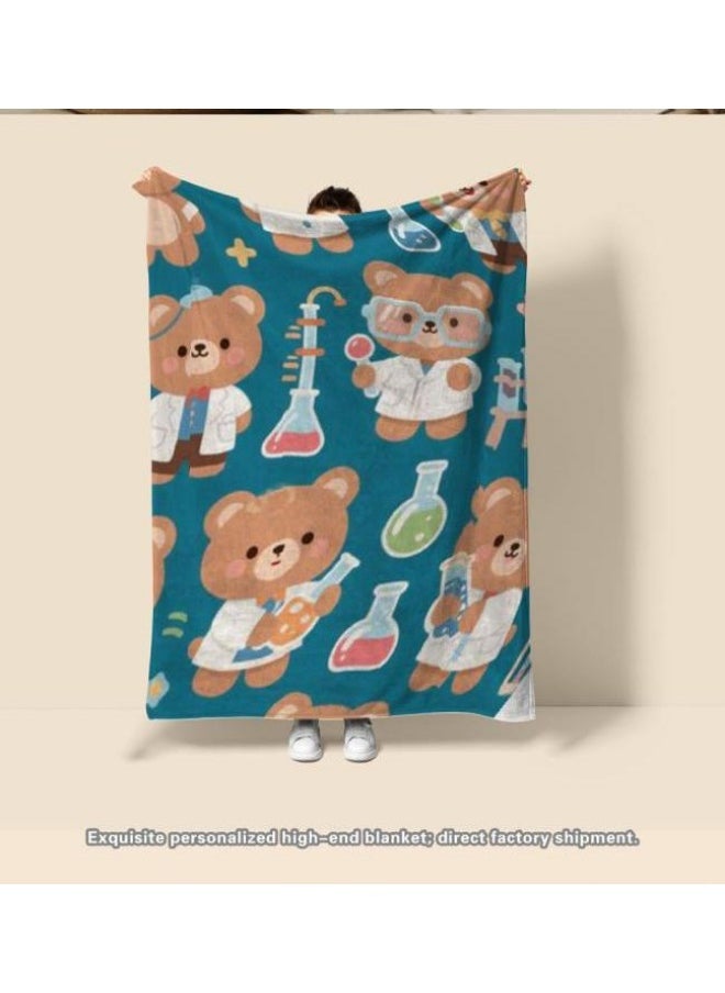 Children's or student cartoon flannel thin blanket (warm and comfortable, suitable for sleep, games) 100cm*150cm - 433