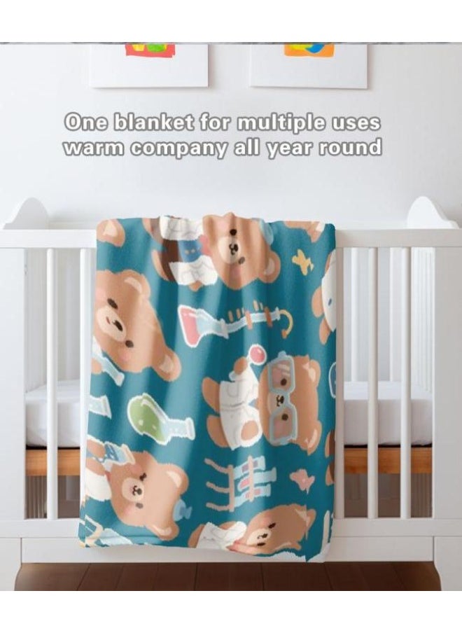 Children's or student cartoon flannel thin blanket (warm and comfortable, suitable for sleep, games) 100cm*150cm - 433