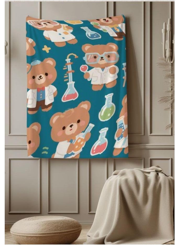 Children's or student cartoon flannel thin blanket (warm and comfortable, suitable for sleep, games) 100cm*150cm - 433