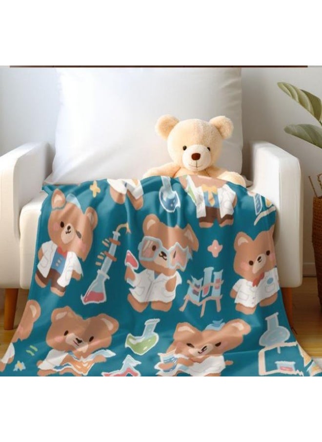 Children's or student cartoon flannel thin blanket (warm and comfortable, suitable for sleep, games) 100cm*150cm - 433