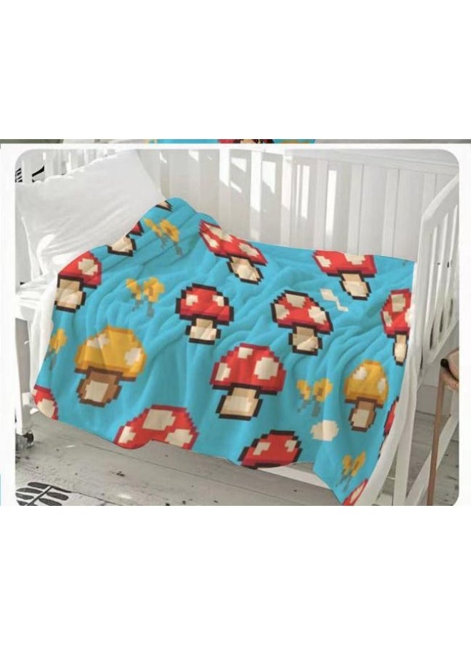 Children's or student cartoon flannel thin blanket (warm and comfortable, suitable for sleep, games) 100cm*150cm - 812