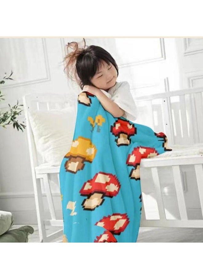 Children's or student cartoon flannel thin blanket (warm and comfortable, suitable for sleep, games) 100cm*150cm - 812