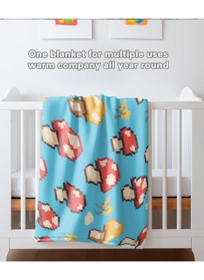 Children's or student cartoon flannel thin blanket (warm and comfortable, suitable for sleep, games) 100cm*150cm - 812