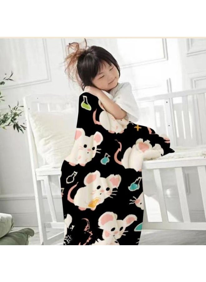 Children's or student cartoon flannel thin blanket (warm and comfortable, suitable for sleep, games) 100cm*150cm - 817