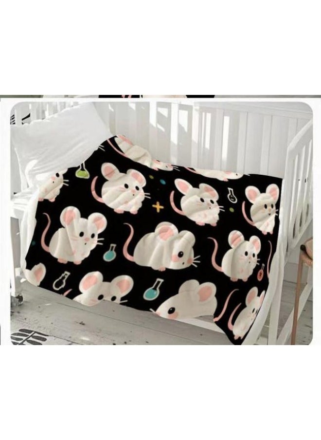 Children's or student cartoon flannel thin blanket (warm and comfortable, suitable for sleep, games) 100cm*150cm - 817