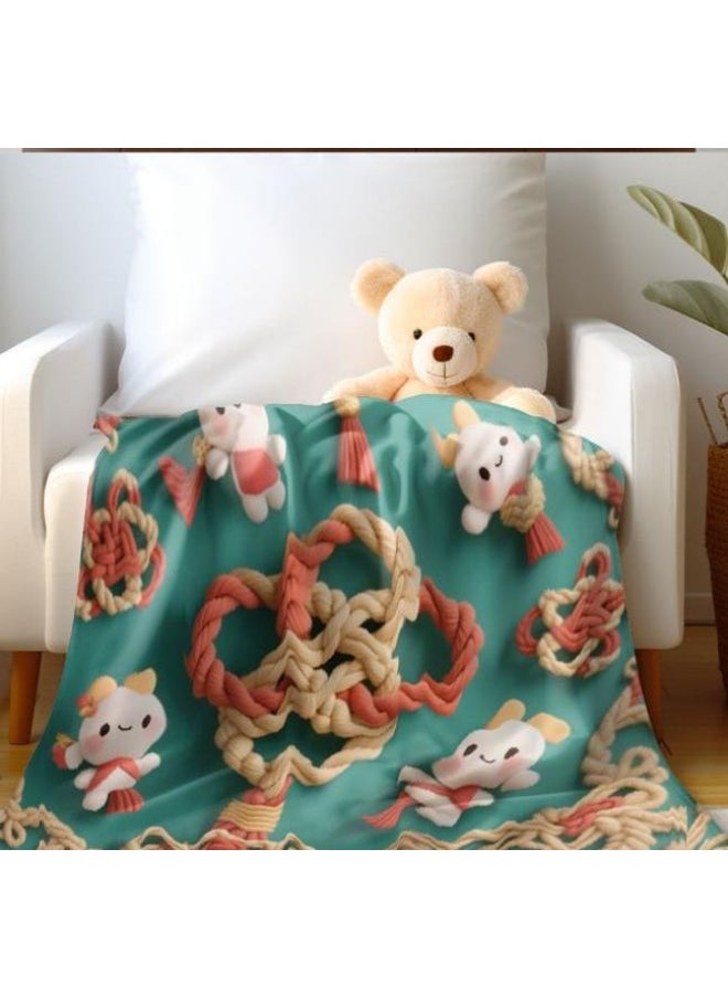 Children's or student cartoon flannel thin blanket (warm and comfortable, suitable for sleep, games) 100cm*150cm - 21