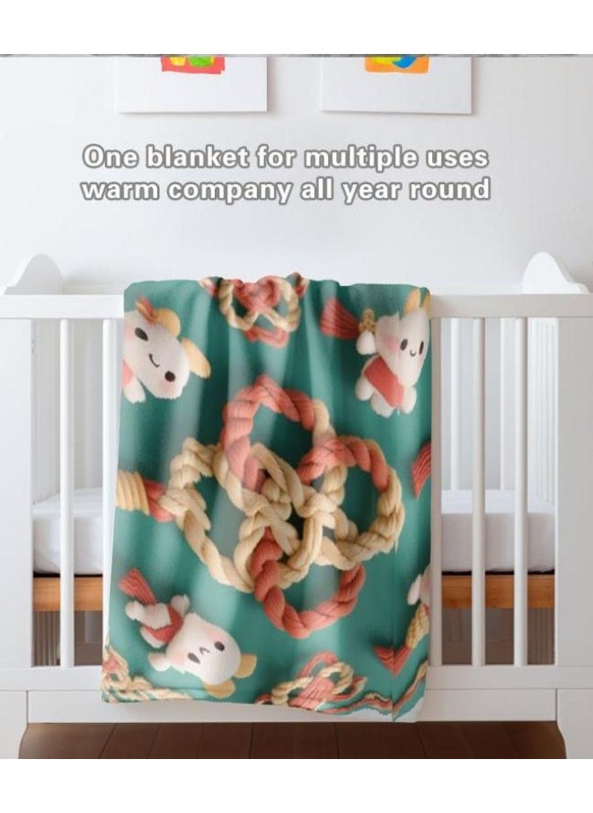 Children's or student cartoon flannel thin blanket (warm and comfortable, suitable for sleep, games) 100cm*150cm - 21