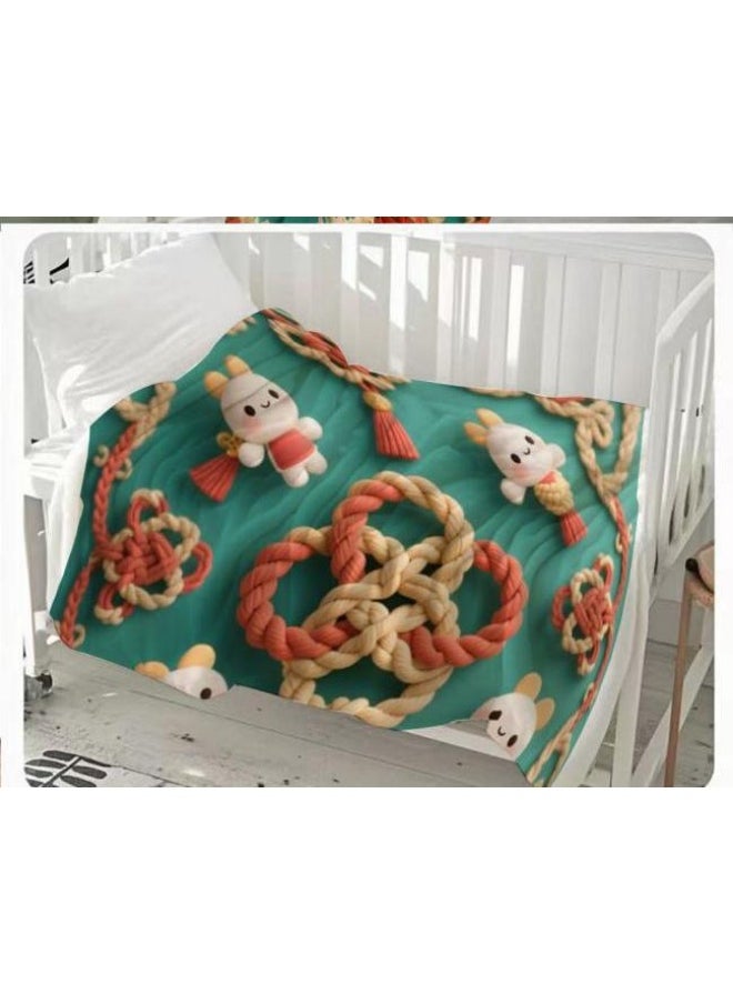 Children's or student cartoon flannel thin blanket (warm and comfortable, suitable for sleep, games) 100cm*150cm - 21