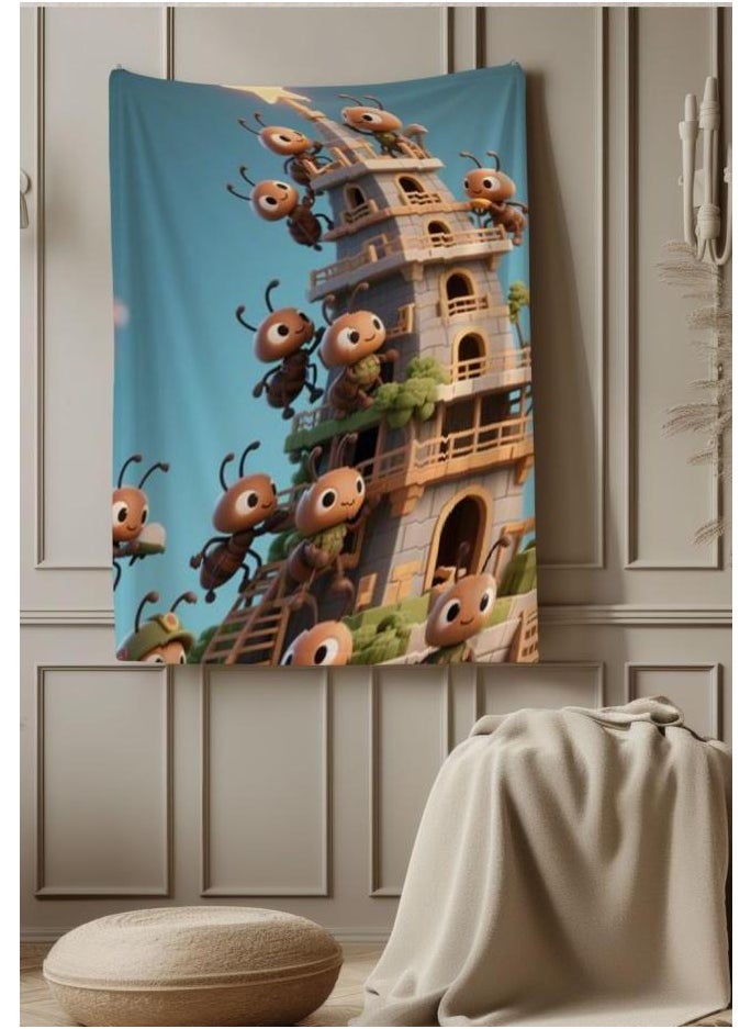 Children's or student cartoon flannel thin blanket (warm and comfortable, suitable for sleep, games) 100cm*150cm - 83