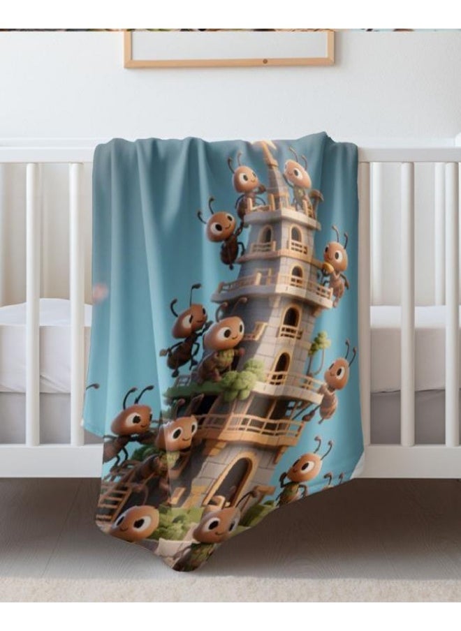 Children's or student cartoon flannel thin blanket (warm and comfortable, suitable for sleep, games) 100cm*150cm - 83