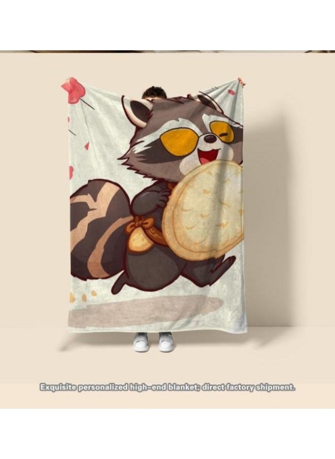 Children's or student cartoon flannel thin blanket (warm and comfortable, suitable for sleep, games) 100cm*150cm - 39