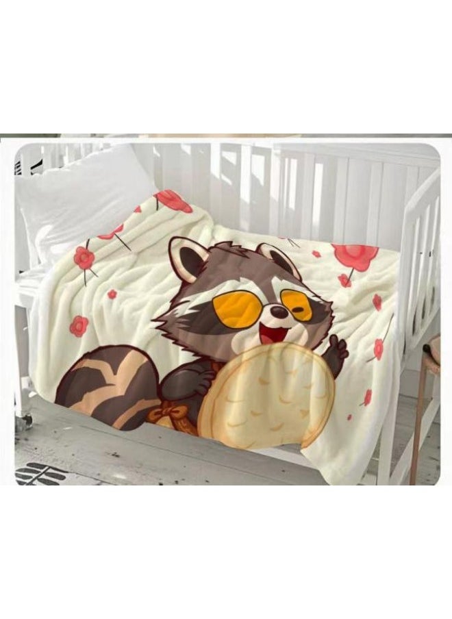 Children's or student cartoon flannel thin blanket (warm and comfortable, suitable for sleep, games) 100cm*150cm - 39