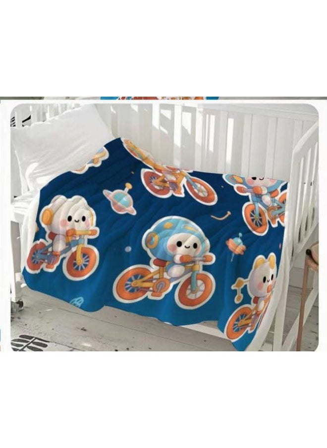 Children's or student cartoon flannel thin blanket (warm and comfortable, suitable for sleep, games) 100cm*150cm