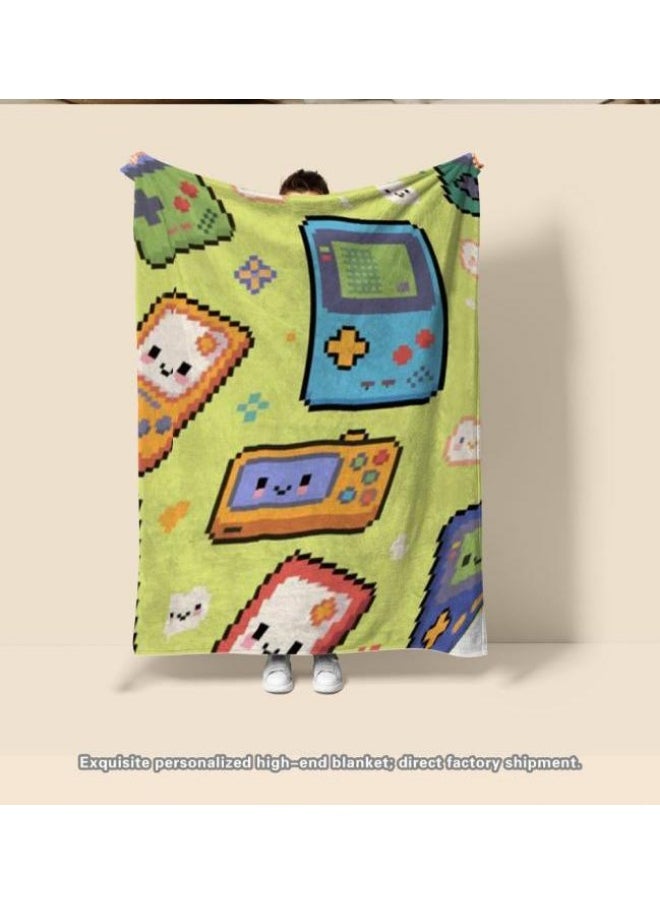 Children's or student cartoon flannel thin blanket (warm and comfortable, suitable for sleep, games) 100cm*150cm - 711