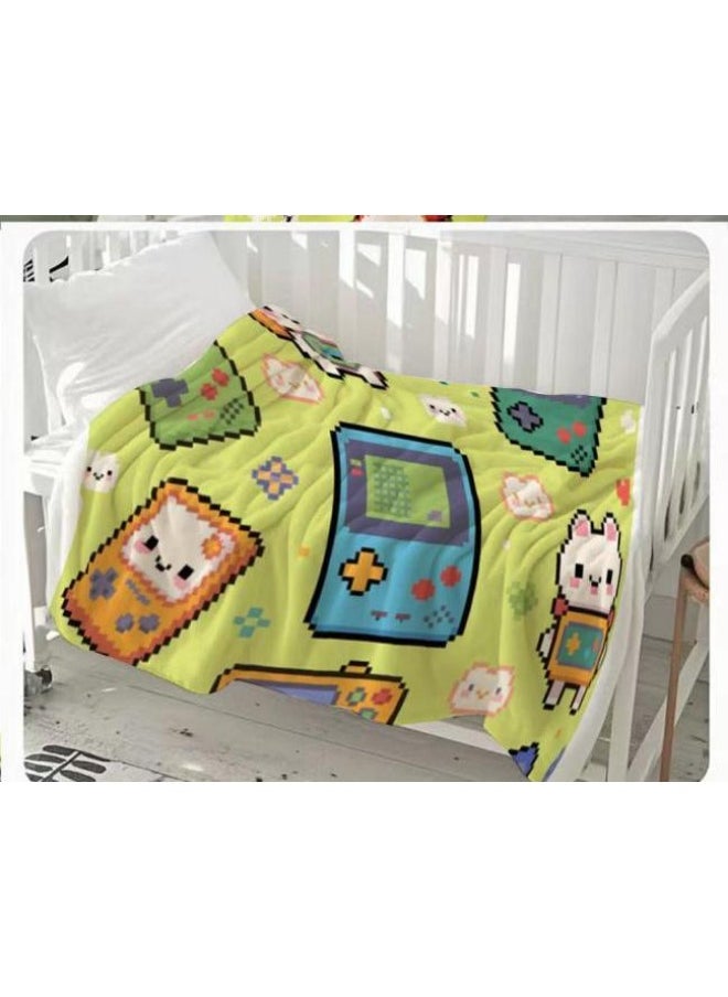 Children's or student cartoon flannel thin blanket (warm and comfortable, suitable for sleep, games) 100cm*150cm - 711