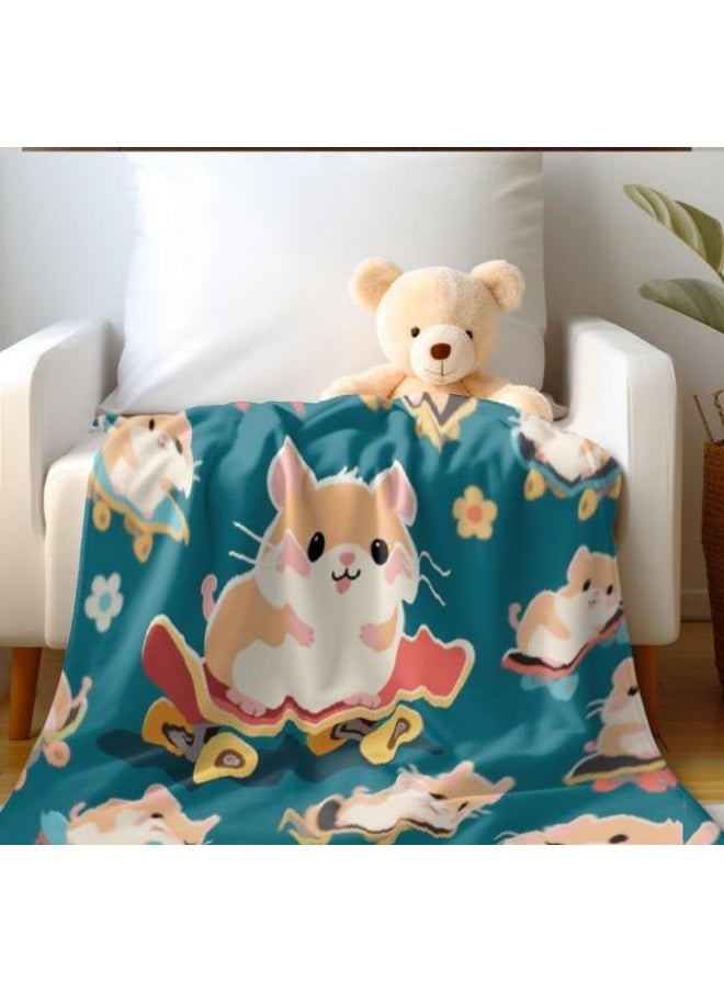 Children's or student cartoon flannel thin blanket (warm and comfortable, suitable for sleep, games) 100cm*150cm - 712