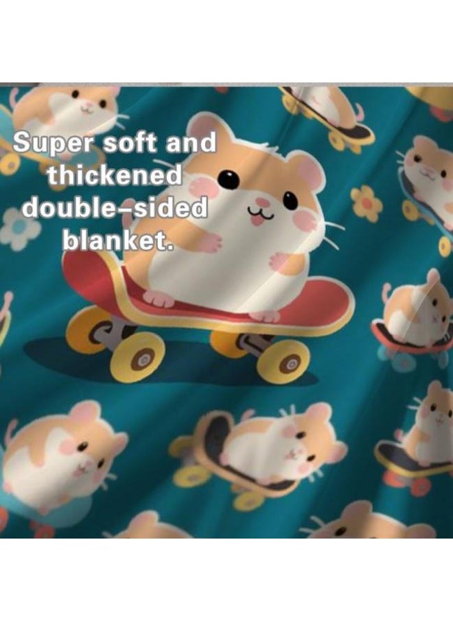 Children's or student cartoon flannel thin blanket (warm and comfortable, suitable for sleep, games) 100cm*150cm - 712