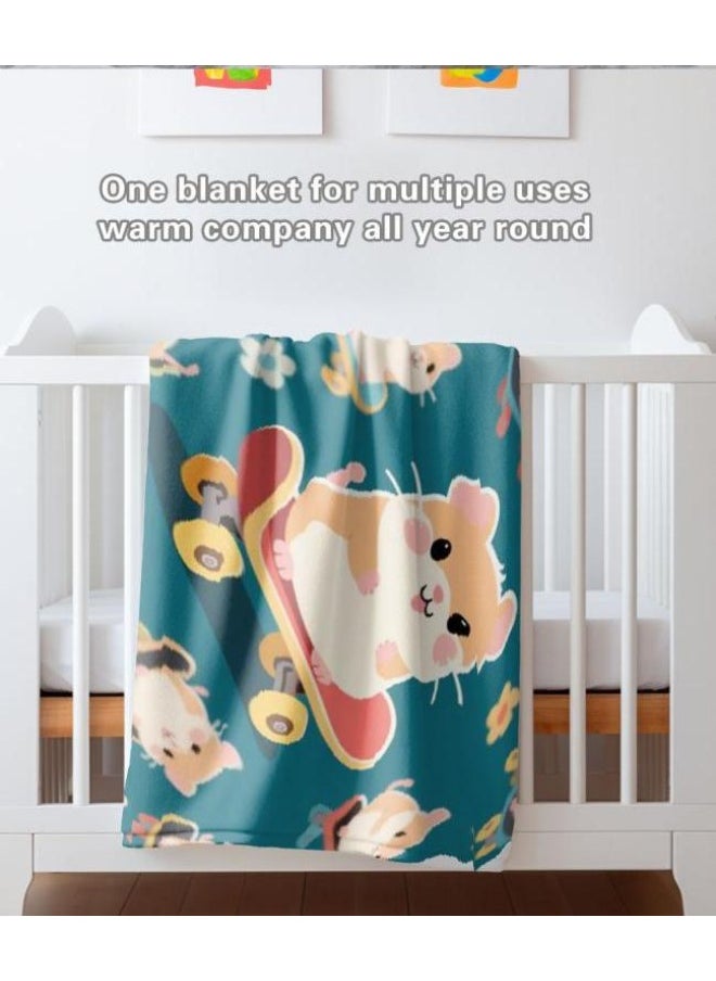 Children's or student cartoon flannel thin blanket (warm and comfortable, suitable for sleep, games) 100cm*150cm - 712